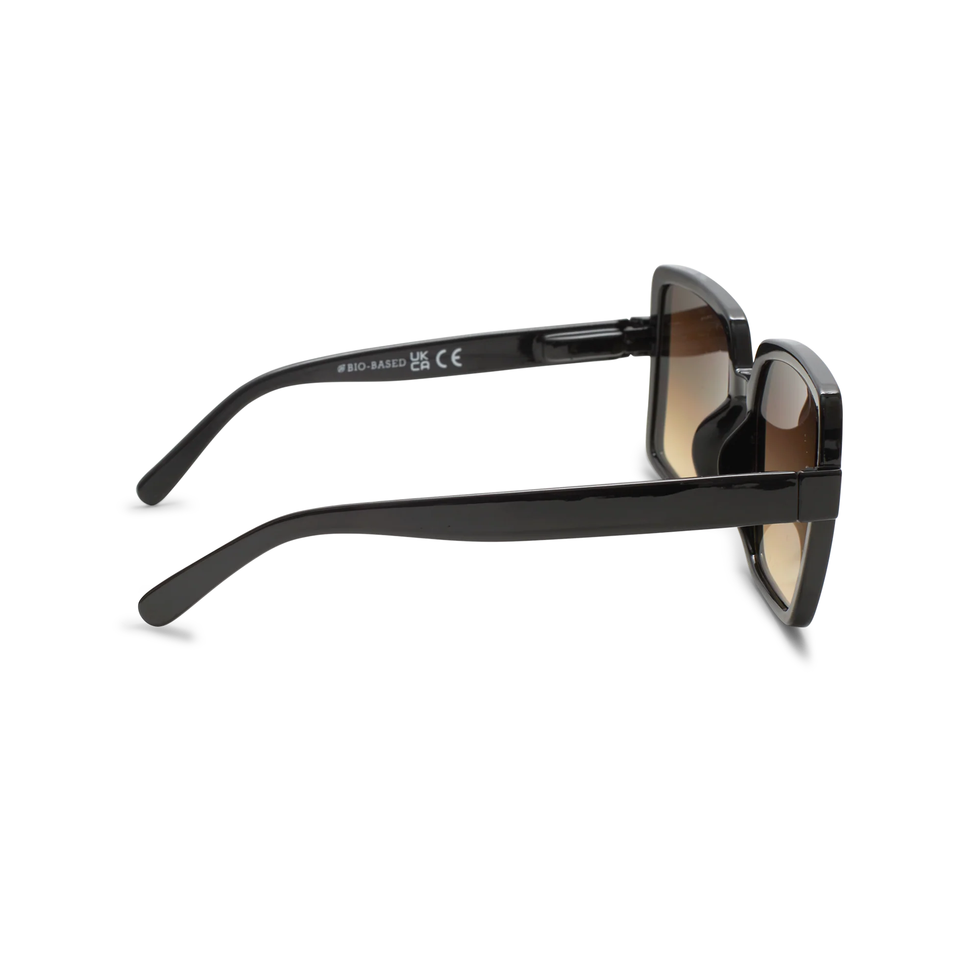 Black Square Framed Oversized Sunglasses - Image 3