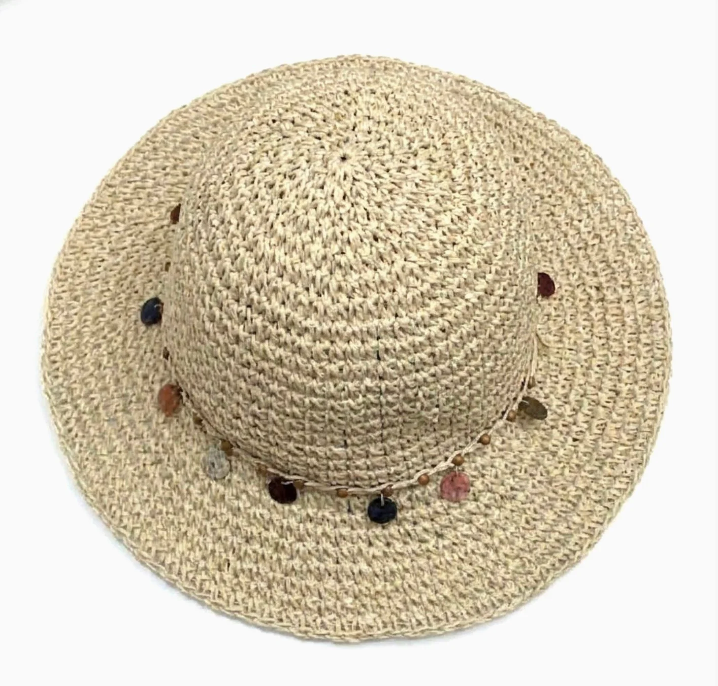 Crochet Style Hat with Disc Band - Image 4