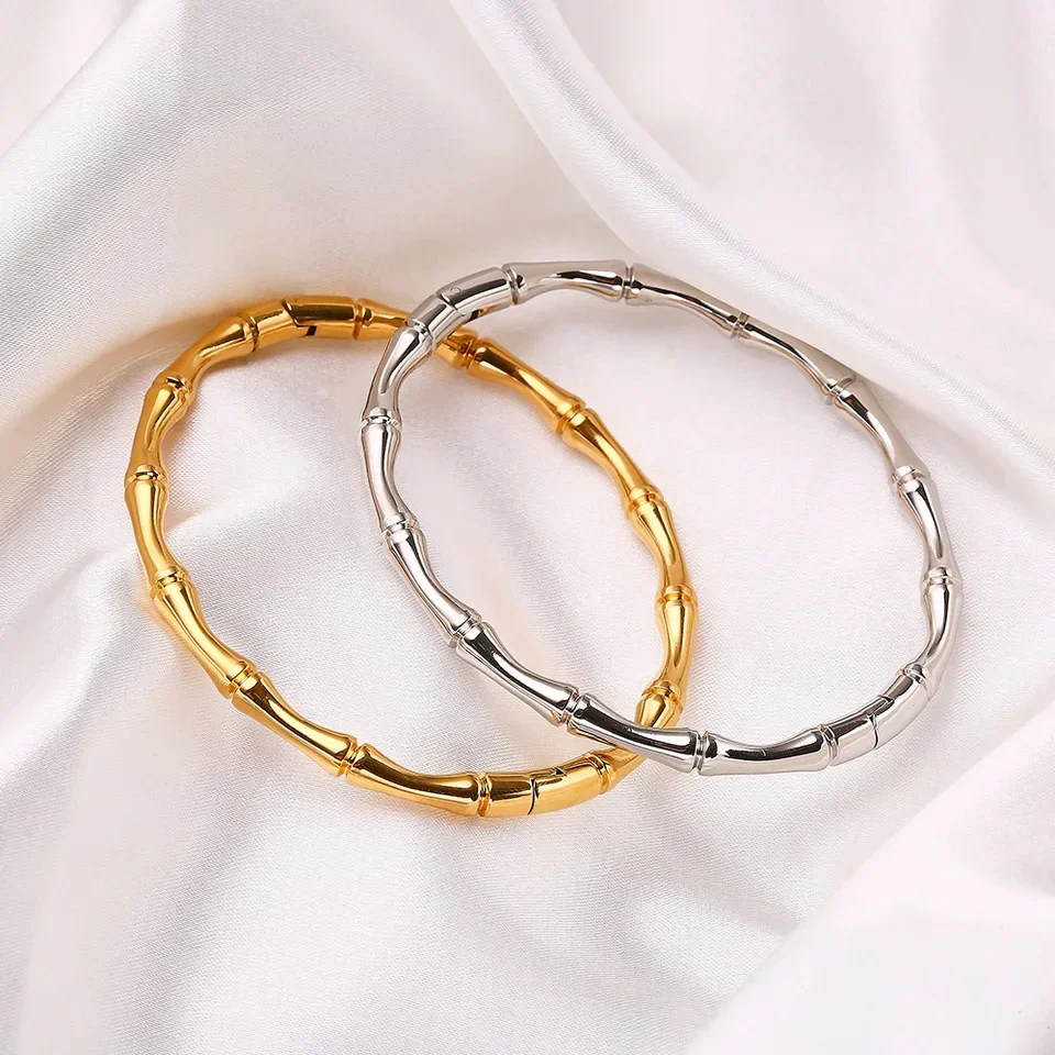 Silver Bamboo Bangle - Image 3