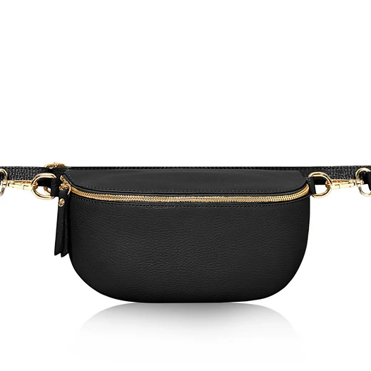 Large Black Crossbody / Waist Bag - Image 6