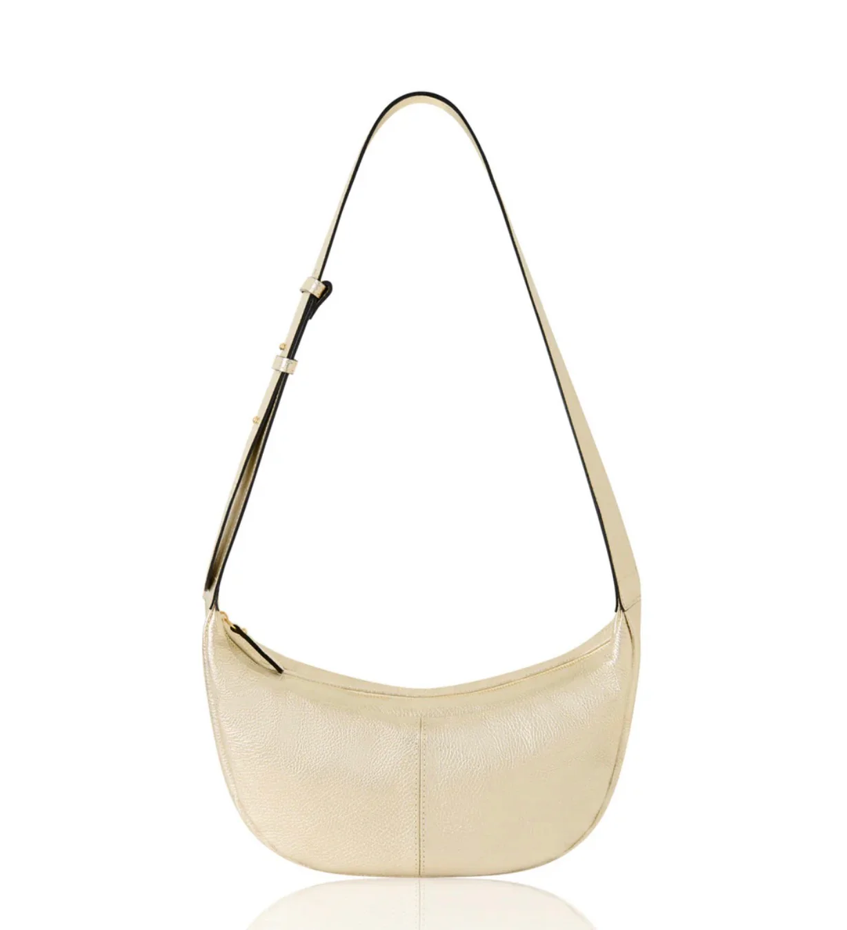 Gold Crossbody Wide Strap Swing Bag - Image 8