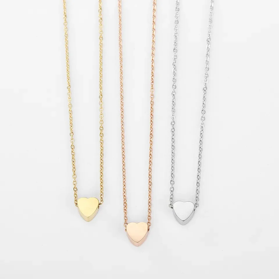 Silver Delicate Heart Necklace - Image 3