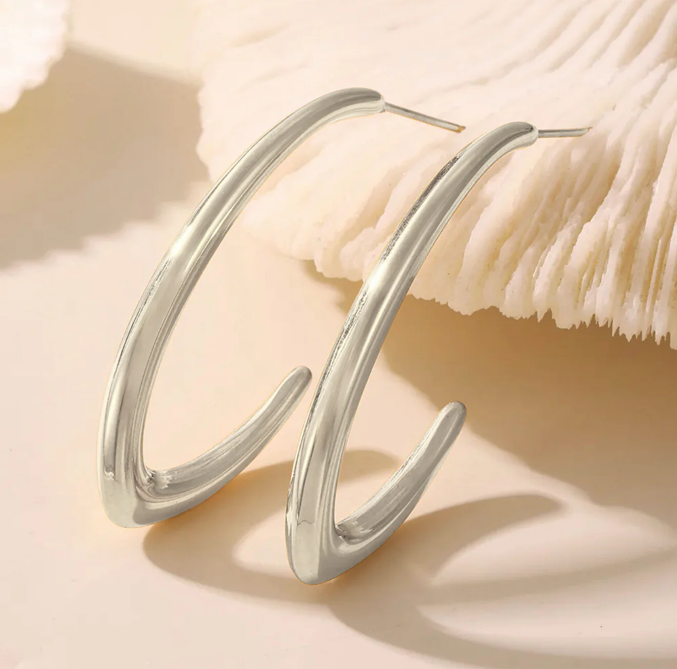 Silver Loop Drop Earrings
