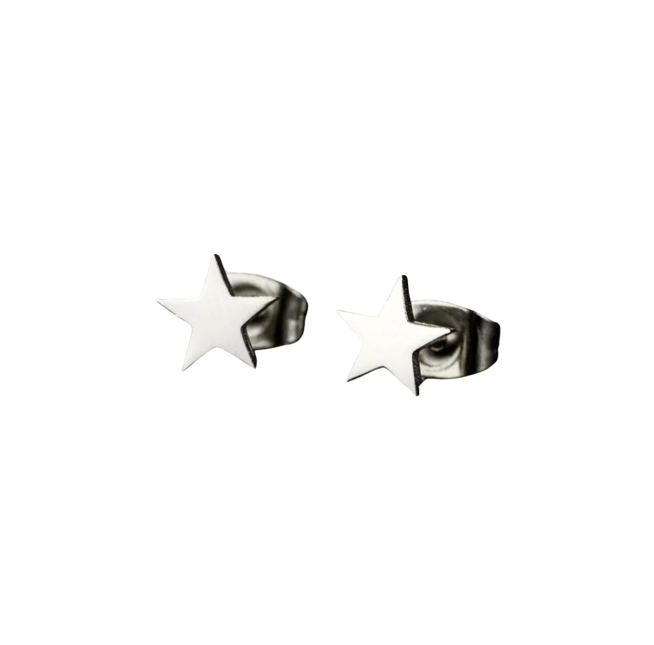 Silver Star Stud Earrings - Image 3